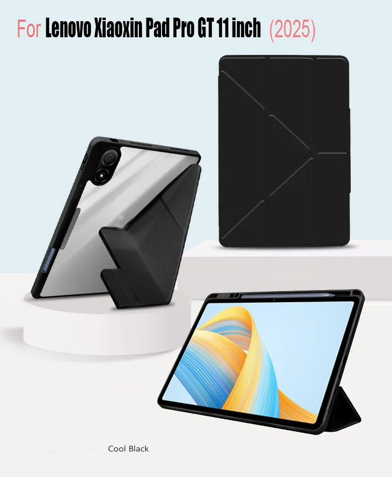 For Lenovo Xiaoxin Pad Pro GT 11 inch 2025 case With Pencil Holder Y-Folding Acrylic tablet cover
