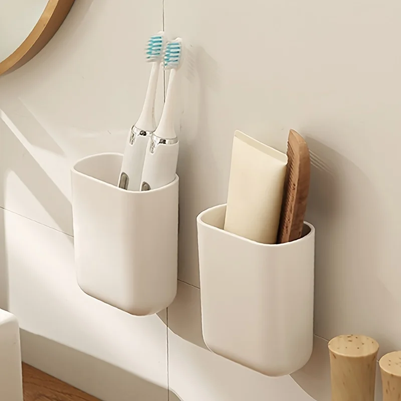 Wall-mounted Storage Box Can Drain Water Suitable For Toothpaste And Toothbrush Storage On Bathroom Wall