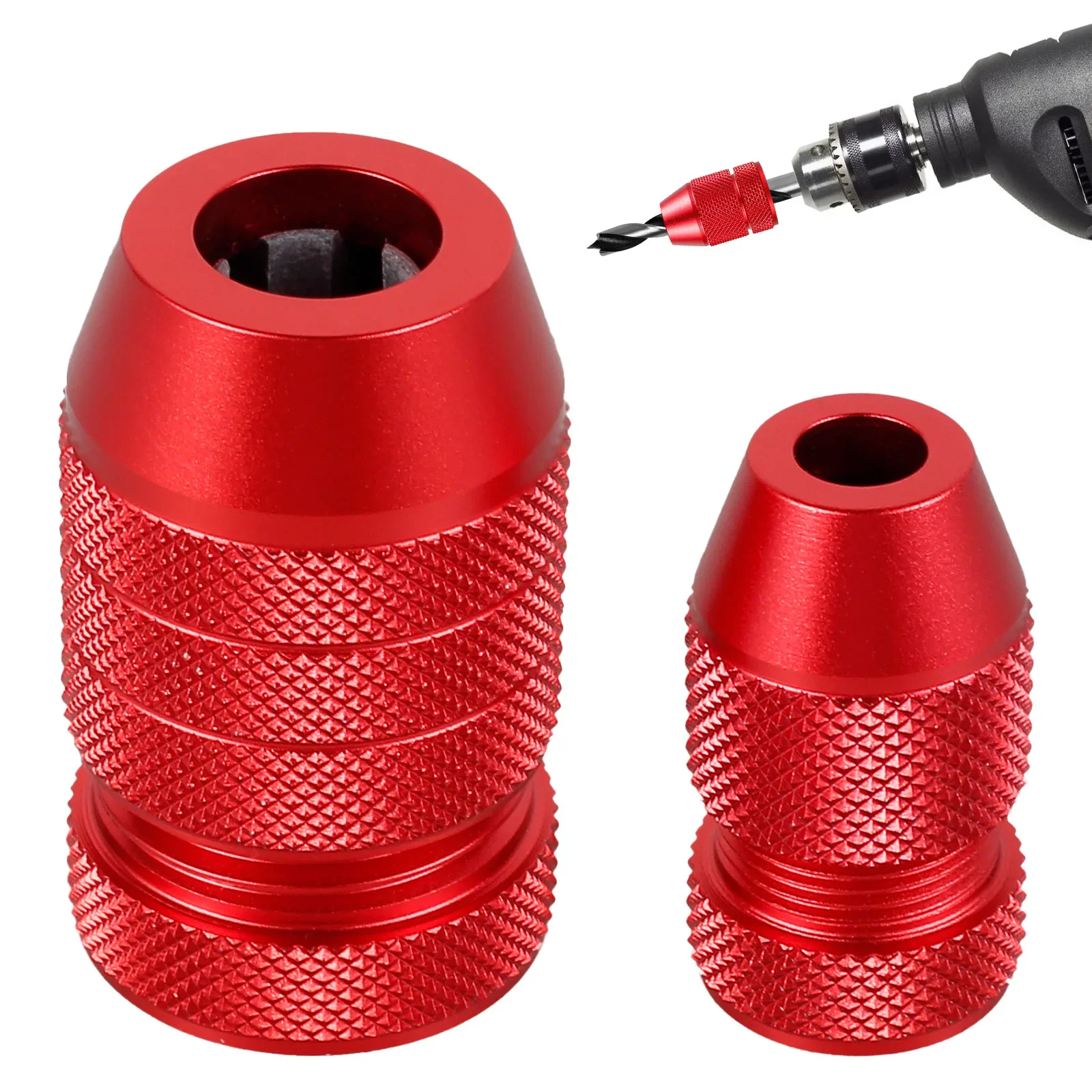 Adjustable Drill Depth Stop Set Aluminum Alloy Outer Ring for Collar Power Metal Drill Bit Stop Positioner Stopper for Furniture