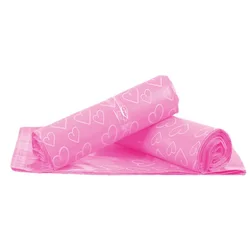 Pink Heart Poly Mailing Express Bag Strong Adhesive Envelope Mailer Pouches Plastic Gift Box Clothing Dress Gloves Bags