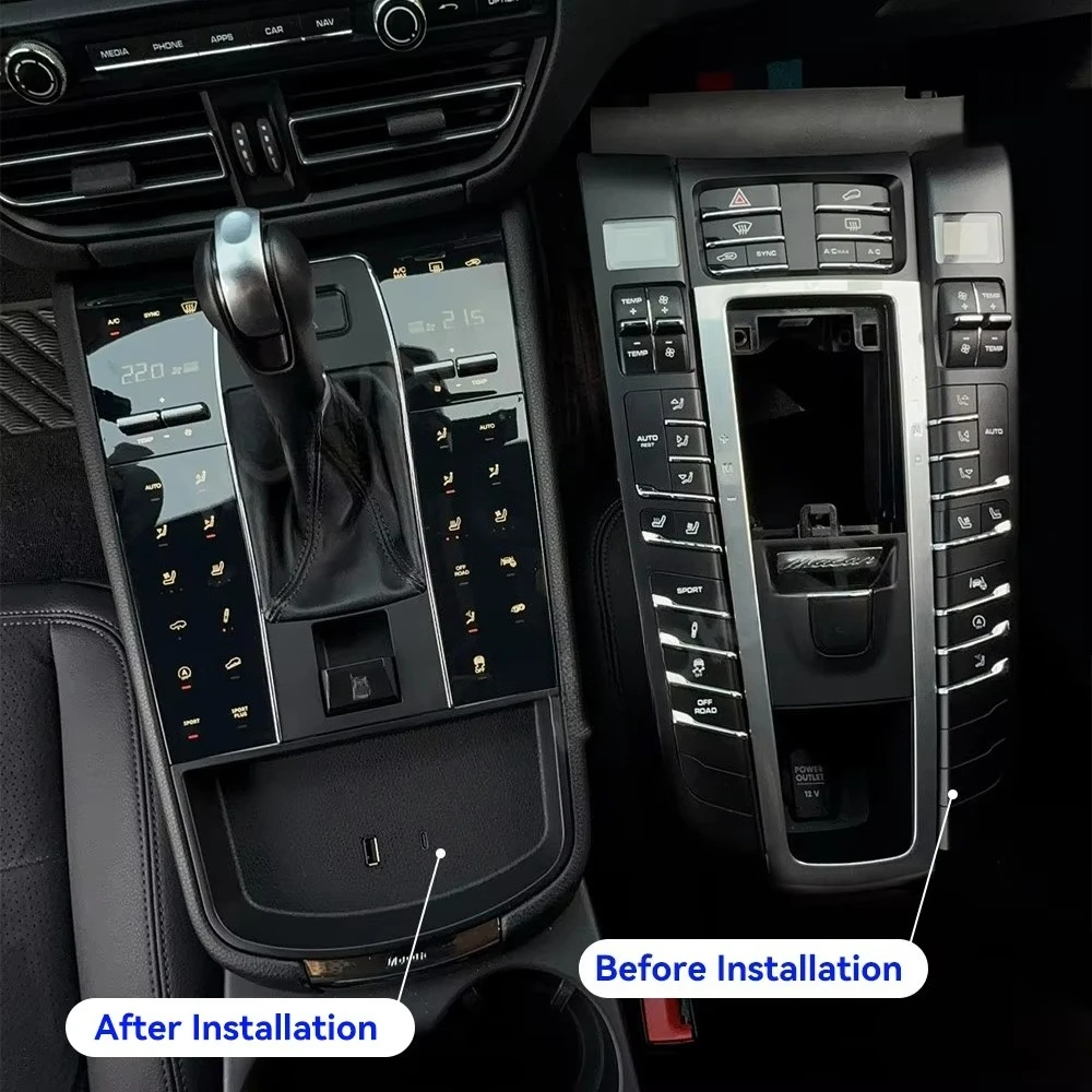 MOOKAKA High Quality Console Box Central Armrest for  Macan 2013-2021 Car Digital Center Console Car Interior Saddle
