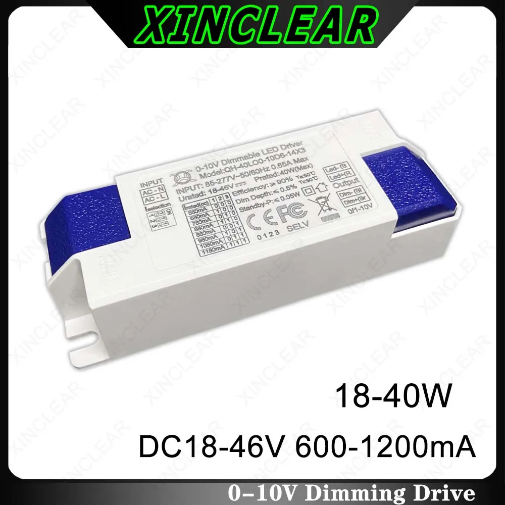 0-10V Dimmable LED Driver 600mA 700mA 800mA 900mA 1000mA 1200mA Lighting Transformers 18W 20W 24W 28W 30W 35W 40W Power Supply