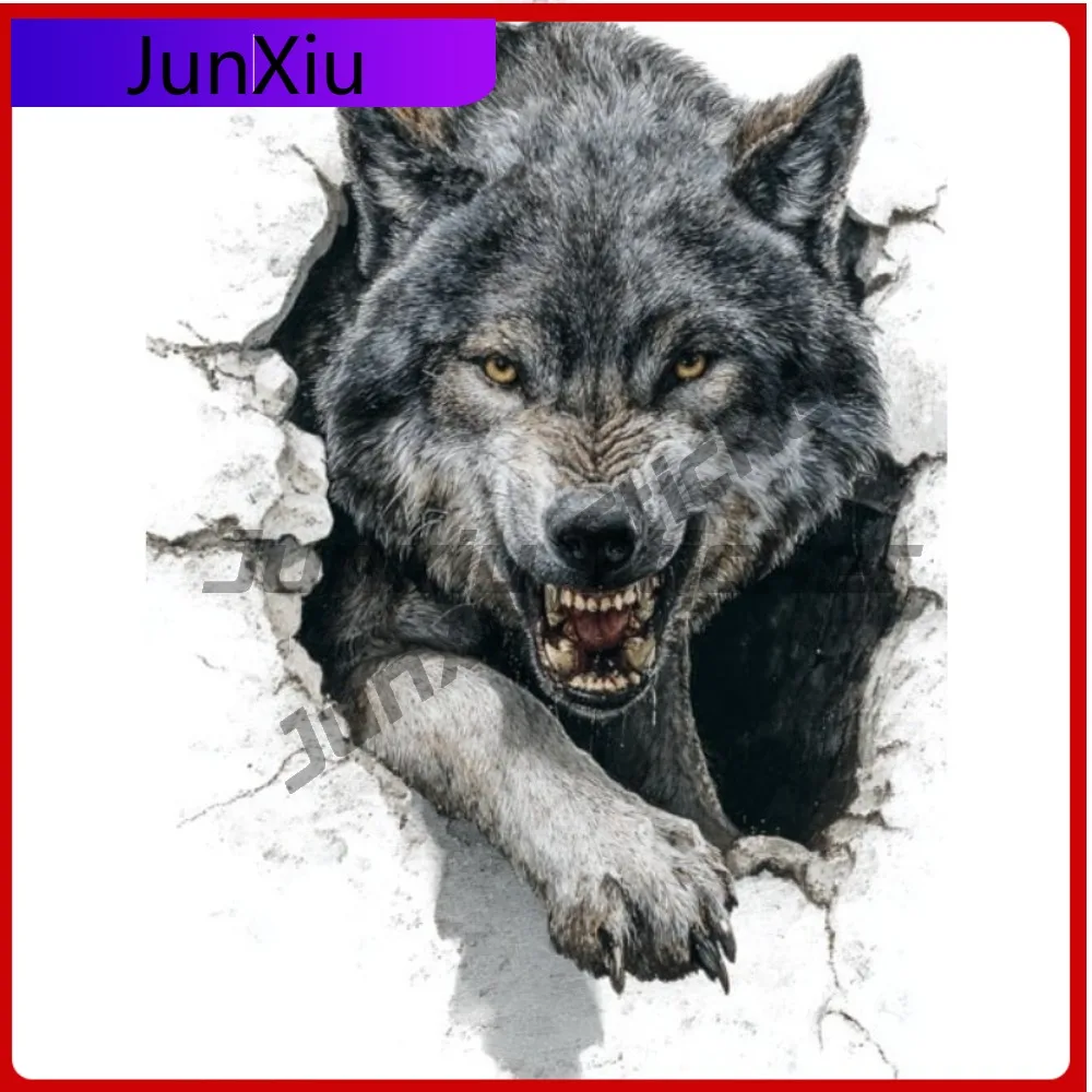 Howling Grey Wolf Peeking Aesthetic Car Laptop Window Bumper Waterproof Vinyl Decal Accessory Unique Vintage Funny Unique