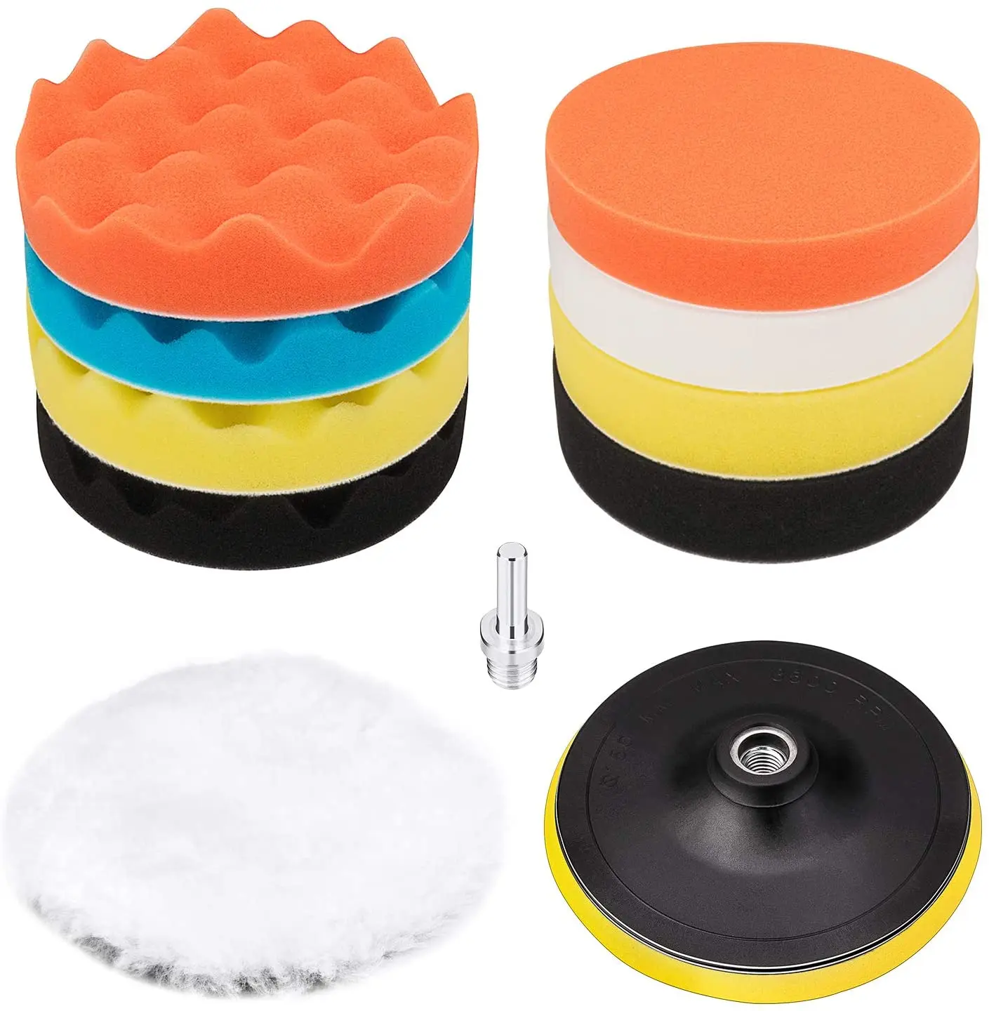 Car Polishing Disc Self-Adhesive Buffing Waxing Sponge Wool Polishing Pad For Car Polisher Drill Adapter полировальные круги