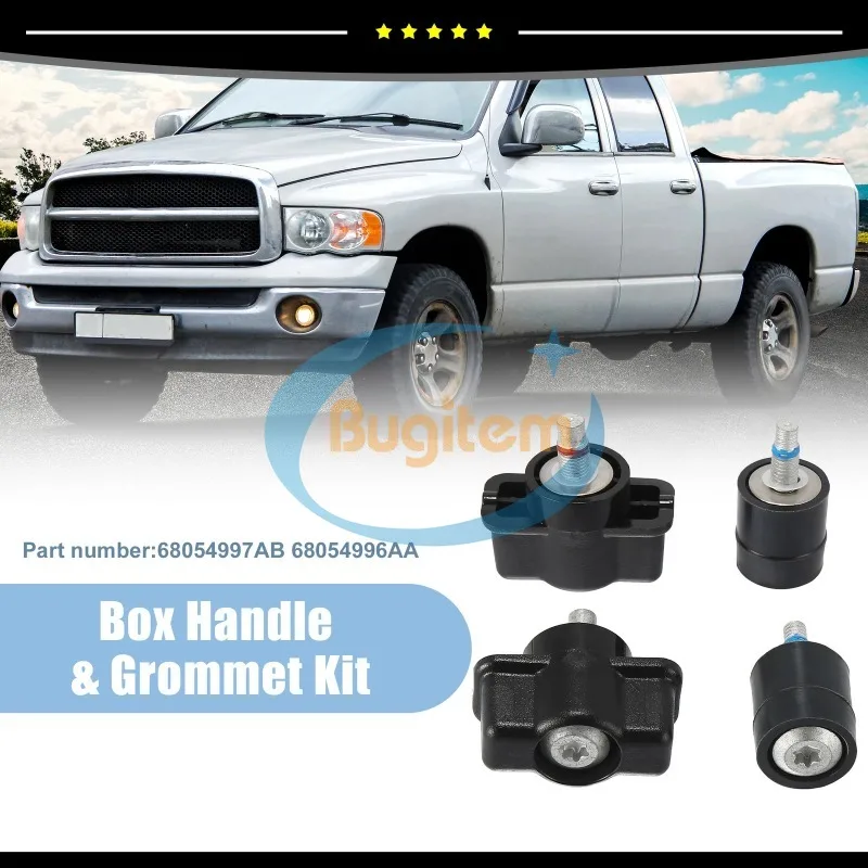 New 68054996AA 68054997AB 1 Set Box Handle and Grommet Kit For 2011-2021 Dodge Ram 1500 2500 3500 Car Accessories