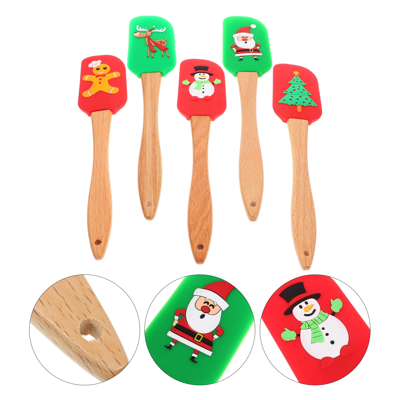 

5 Pcs Dinnerware Cream Spatula Kitchen Scraper Baking Tools Christmas Cake Household Man