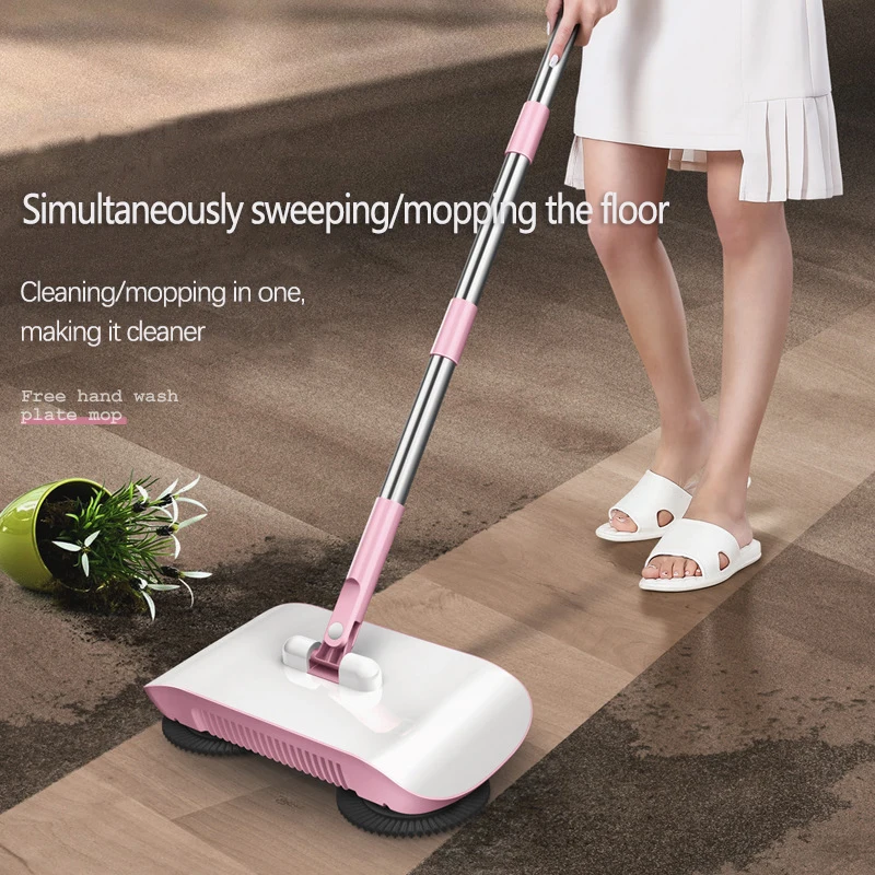 Home Broom Robot Vacuum Cleaner Mop Floor Kitchen Sweeper Mop Household Lazy Cleaning Tool Hand Push Magic Sweeping Machine