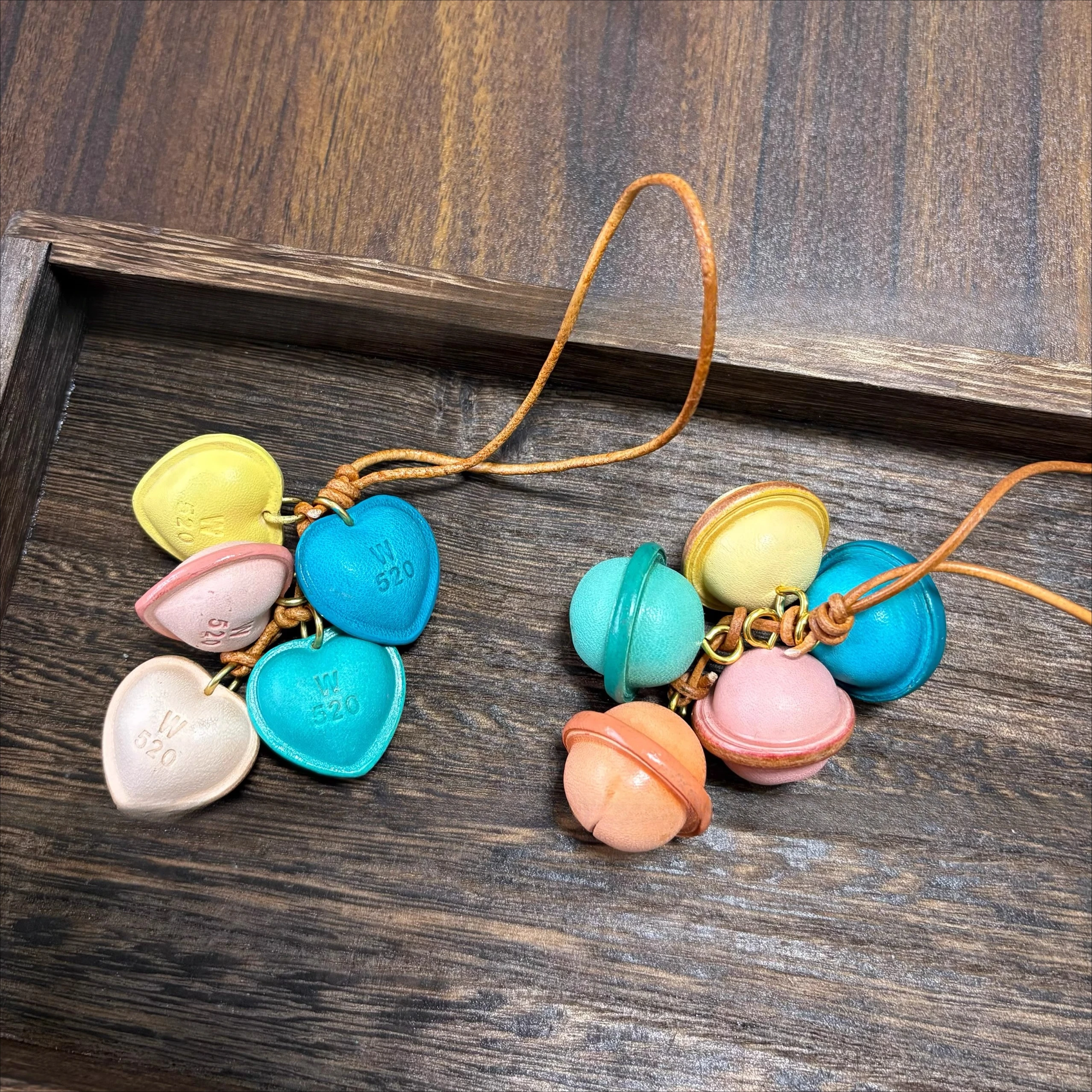 Top layer cowhide creative pendant bell bag pendant car keychain pendant summer dopamine jingle bag pet