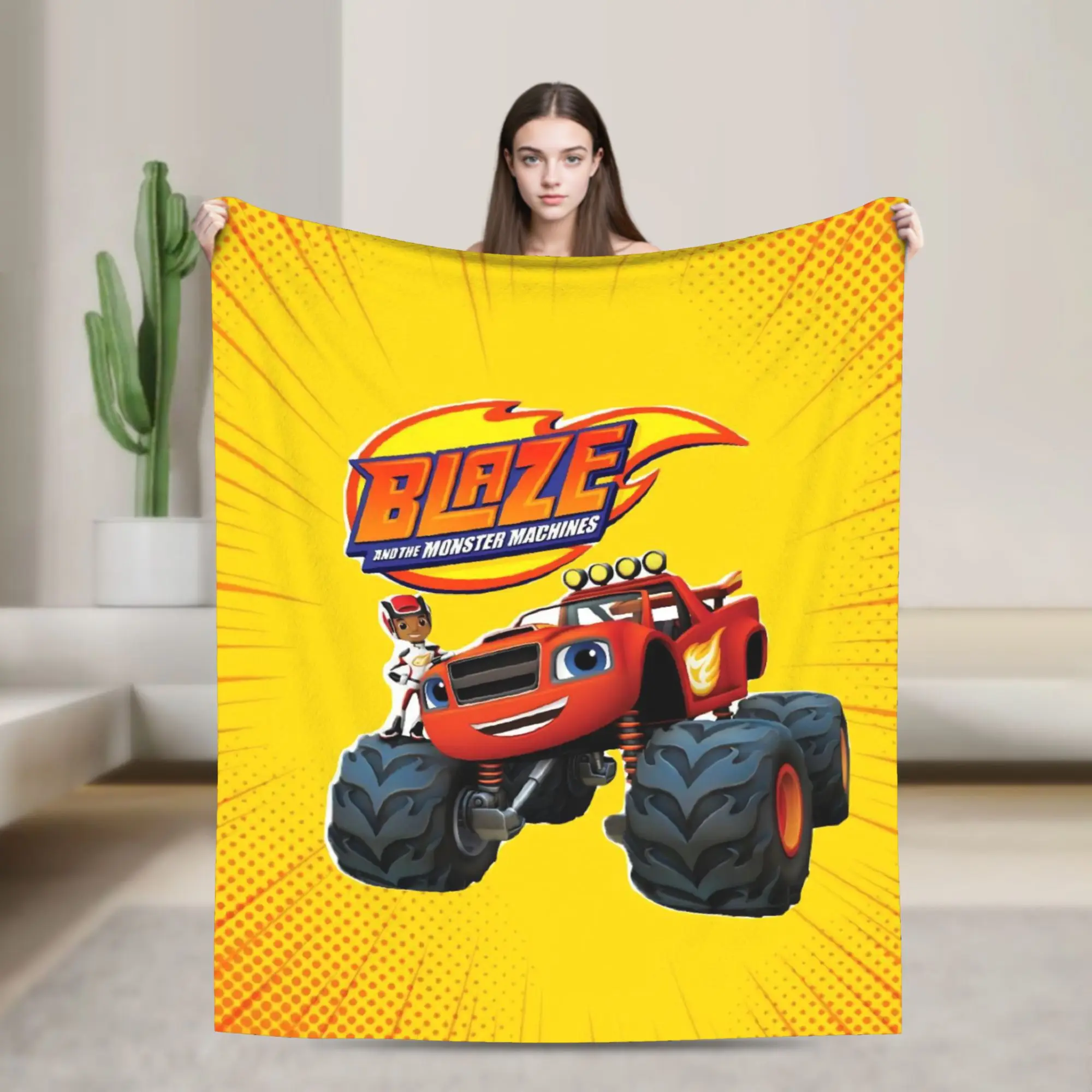 Blaze and the Monster Machines Blanket Super Soft Cozy  Throw Blankets for Bed 50x60 Inch Multiple Sizes Quilt