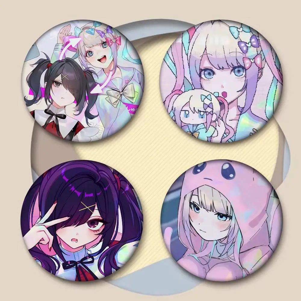 Game Anime Badge Needy Streamer Overload 32/44/MM Customizable Button Pins  Funny Creative Badge Jewelry Decor Gifts For Friends