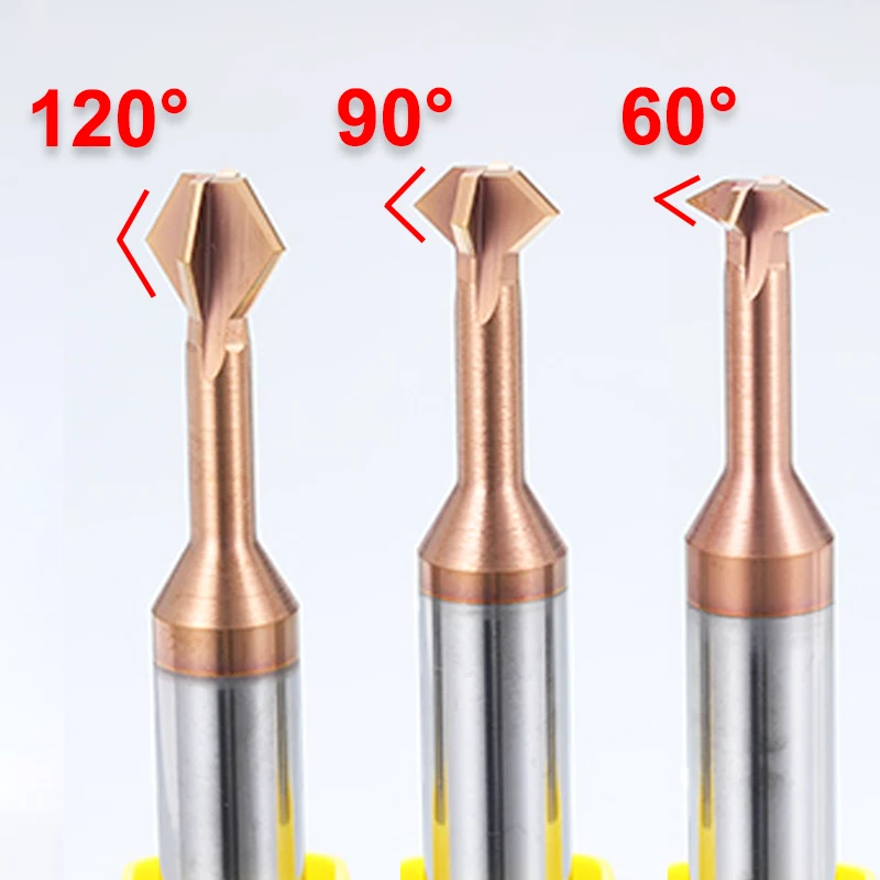 HRC60 Carbide Front Back Chamfering Cutter Inner Chamfer 60 90 120Degree CNC Up And Down Double Angular Machining Milling Cutter