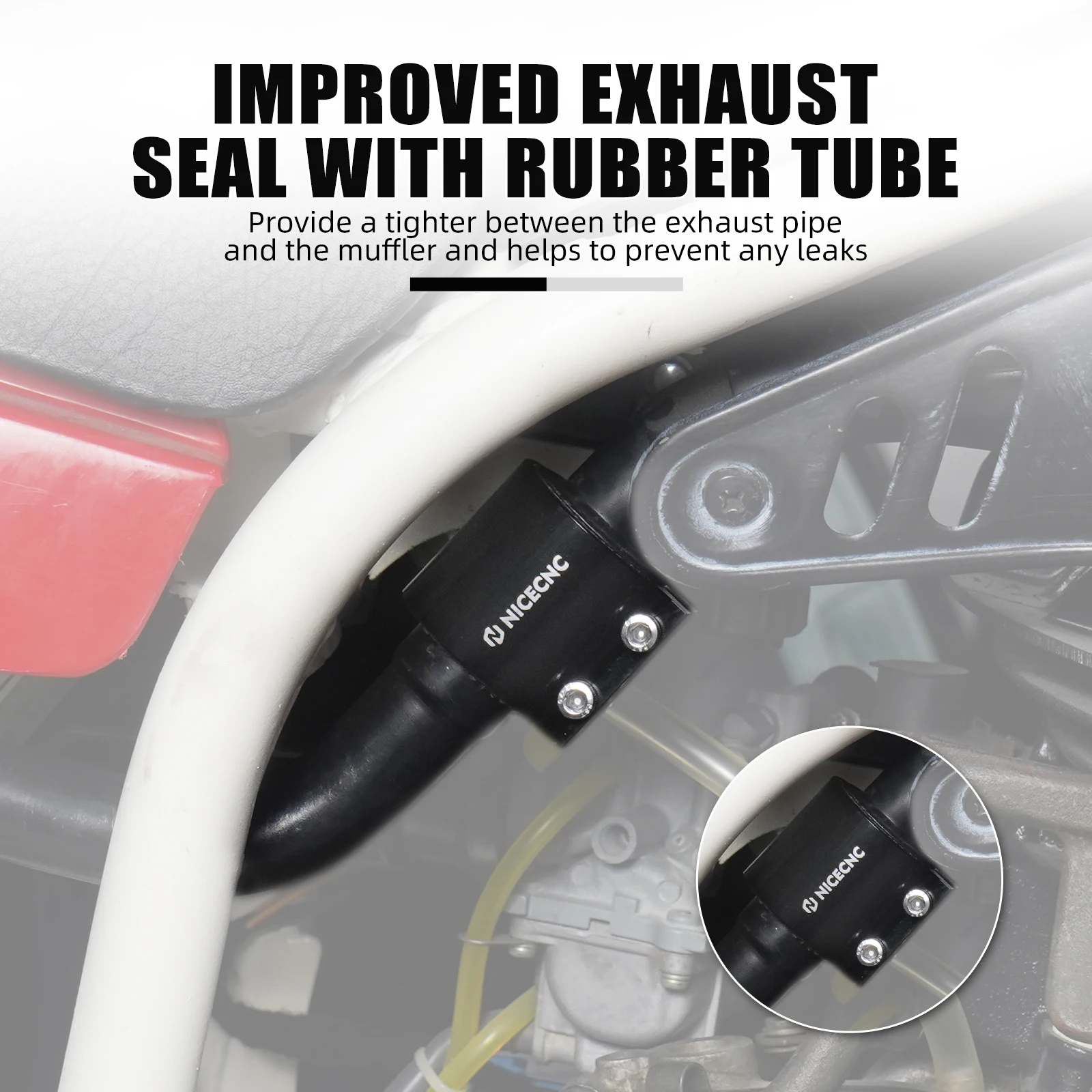 For Yamaha Blaster 200 Exhaust Clamp ATV Blaster 200 Banshee 350 Stainless Steel Improving Exhaust Seal