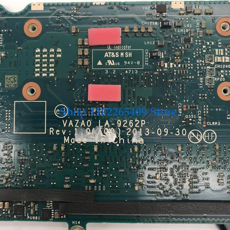 3PRHT 03PRHT CN-03PRHT لـ Dell XPS 12 9Q33 اللوحة الأم للكمبيوتر المحمول VAZA0 LA-9262P مع SR16Z I7-4500U CPU 8GB RAM 100% تم اختبارها بالكامل بشكل جيد