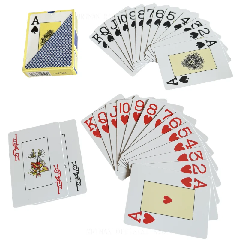 

New 54 pieces/set Grey Core Paper Poker Deck Playing Cards Magic Tool Party Table Game Blue