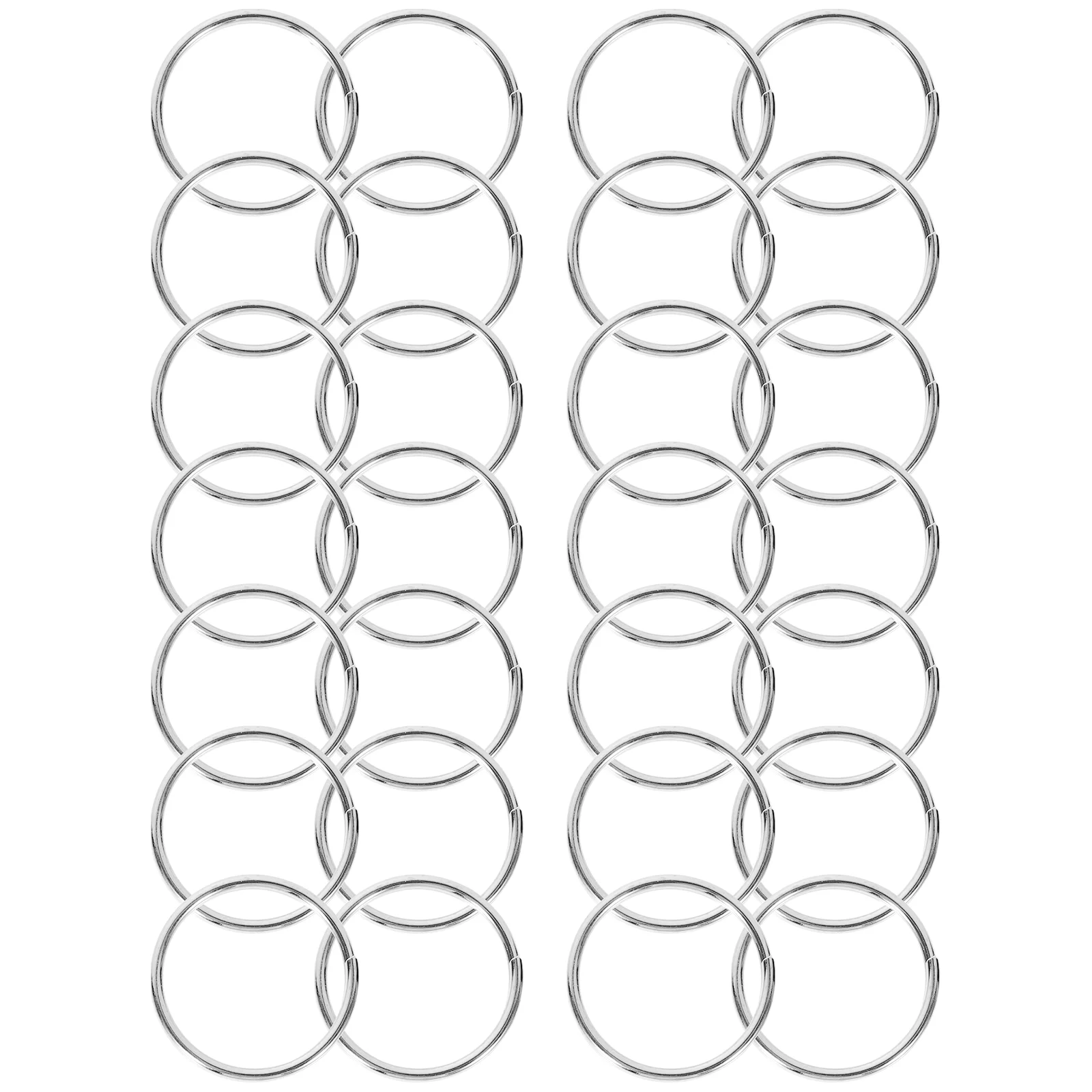 

200 Pcs Silver Key Rings Split Rounds for Keychains Bulk Key Rings For Keychains Accessories Connectors USB Cards