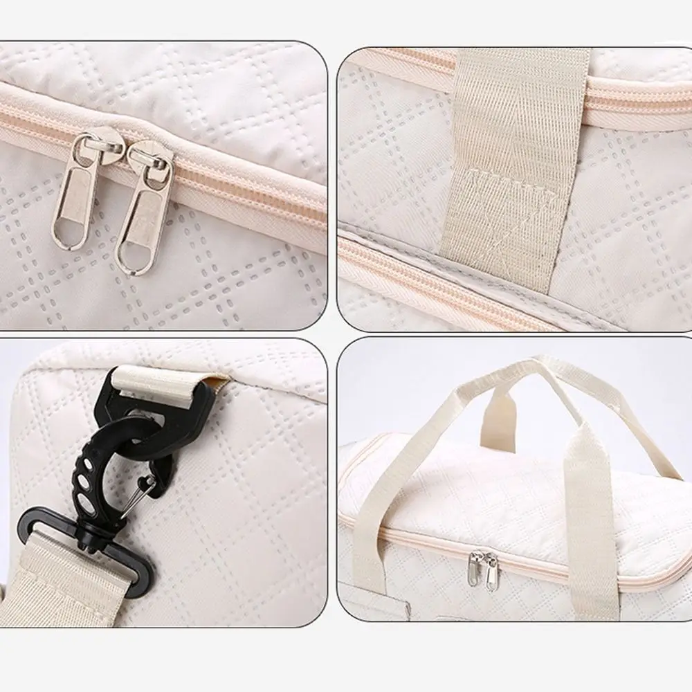 Oxford Travel Duffel Bag Sturdy Foldable Travel Luggage Bag with Shoe Compartment Short Distance Nylon Duffle Bag Ladies