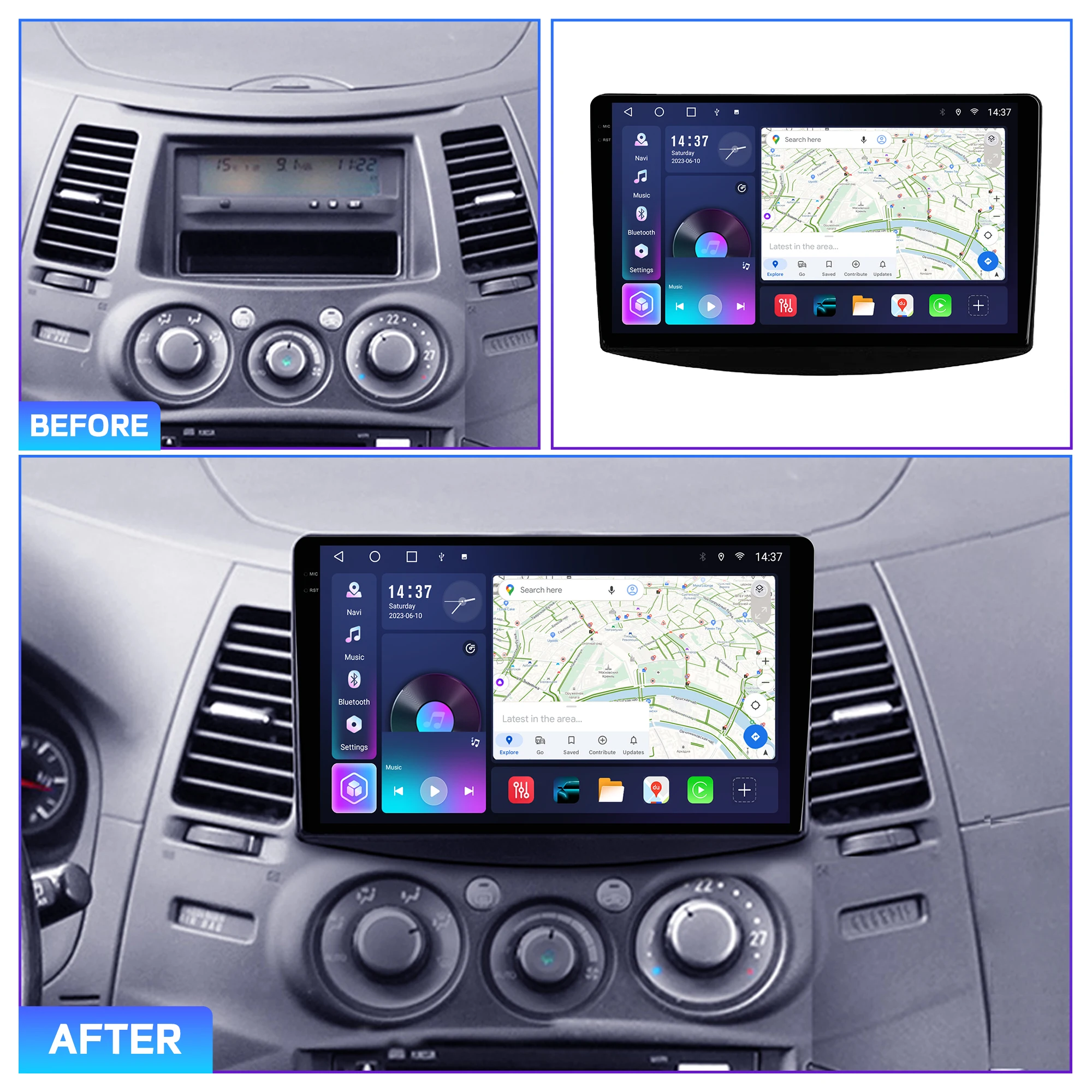 Penhui for Mitsubishi Grandis 2003-2011 Android Car DVD Multimedia Player Screen Audio Video 2 Din DSP Bluetooth