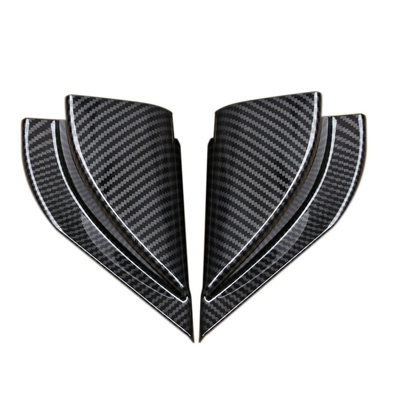 Carbon Fiber Look Overlay For Mitsubishi Eclipse Cross 2018 2019 Interior Cover Car Door Window A-Pillar Cover Trims