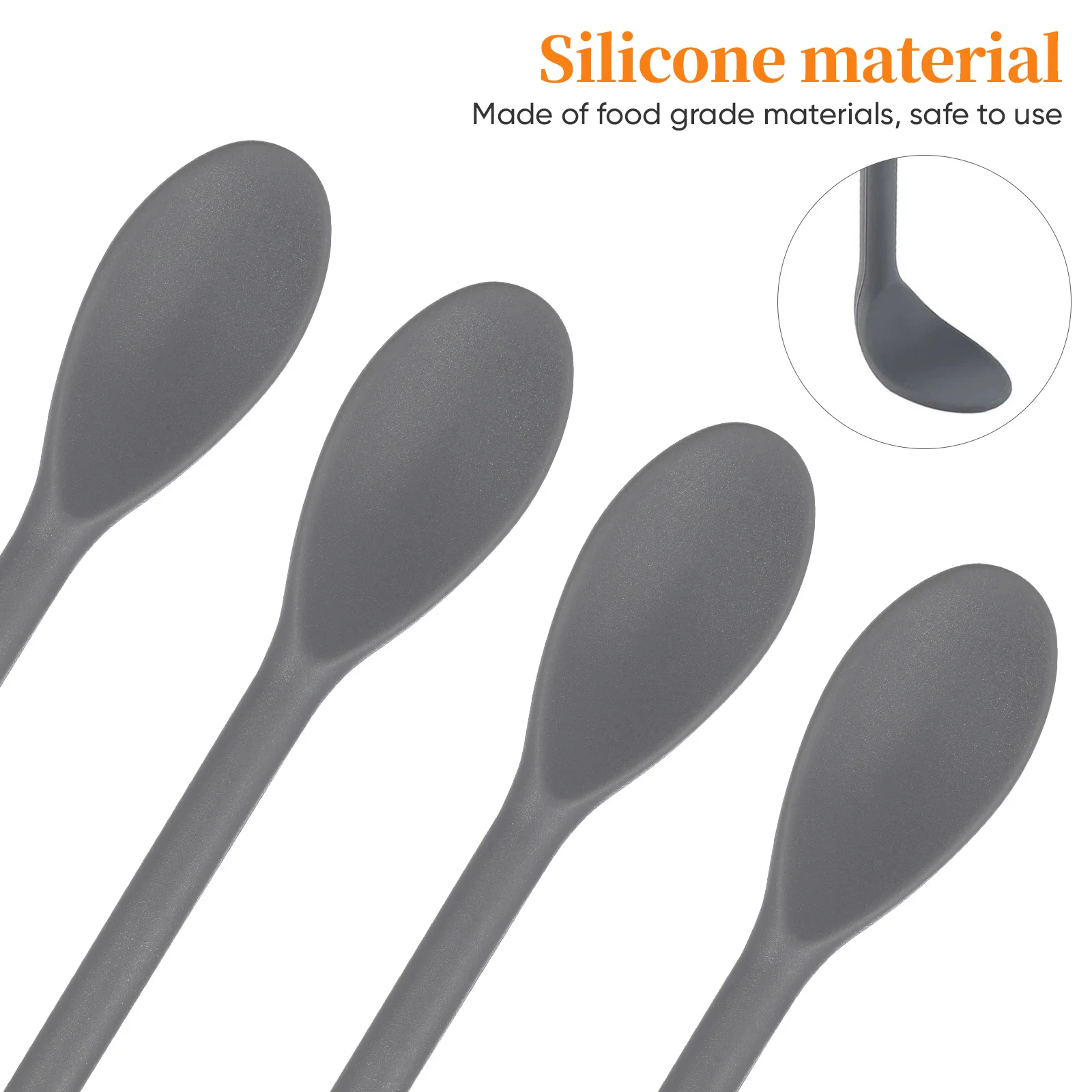 

2Pairs Silicone Stirring Spoon Double End Spoon Kitchen Tool Multi-Function Chopsticks Bar Stirring Rod Household Beverage