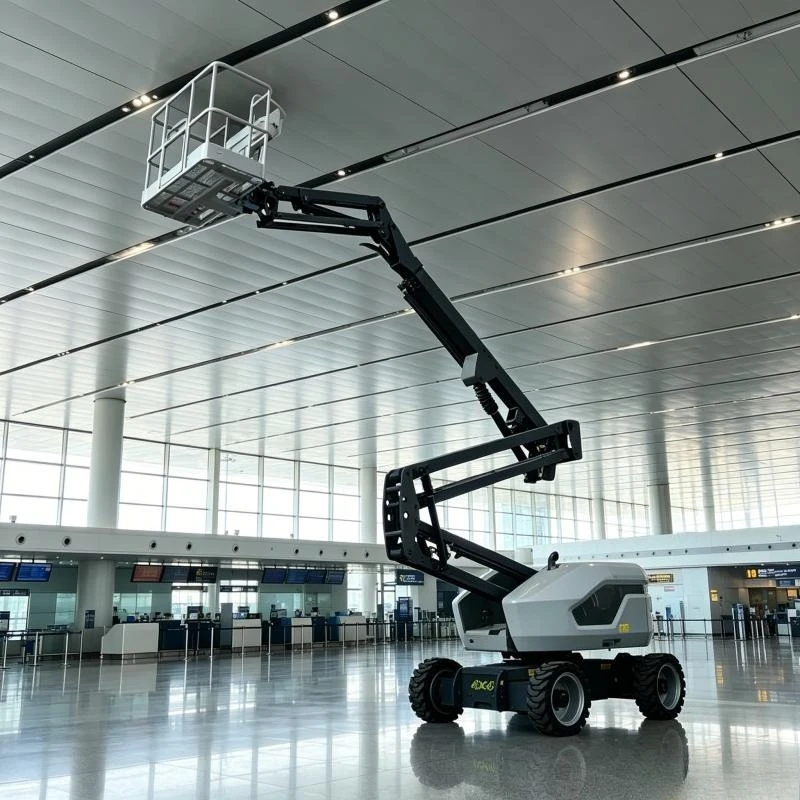 10-16M Compact Design Articulating Boom Lift Aerial Work Platform Zero Tail Swing Rotating Basket for Tight Spaces
