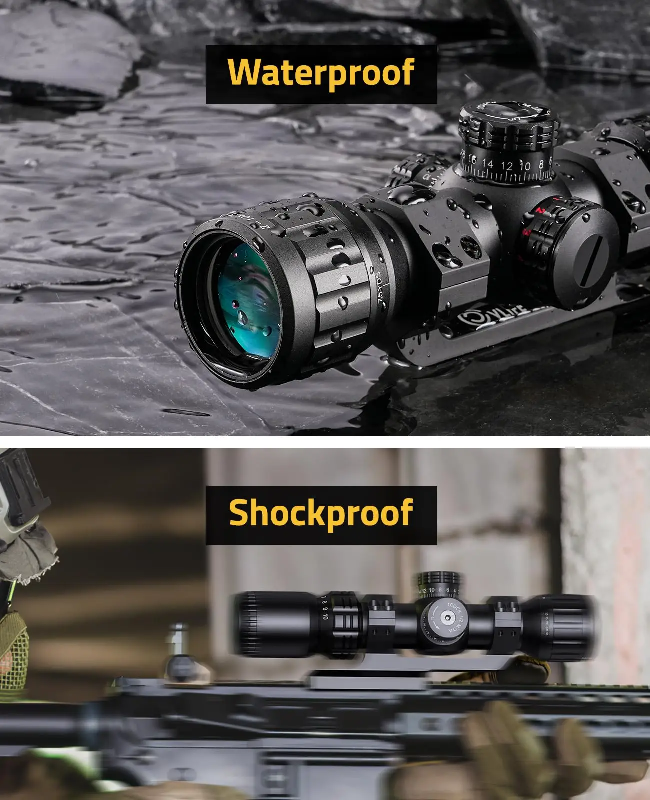 

2-10x32 MPVO AO Rifle Scope Locking Turret 5 Levels Red Green Illuminated Reticle Parallax Second Focal Plane30mm Offset