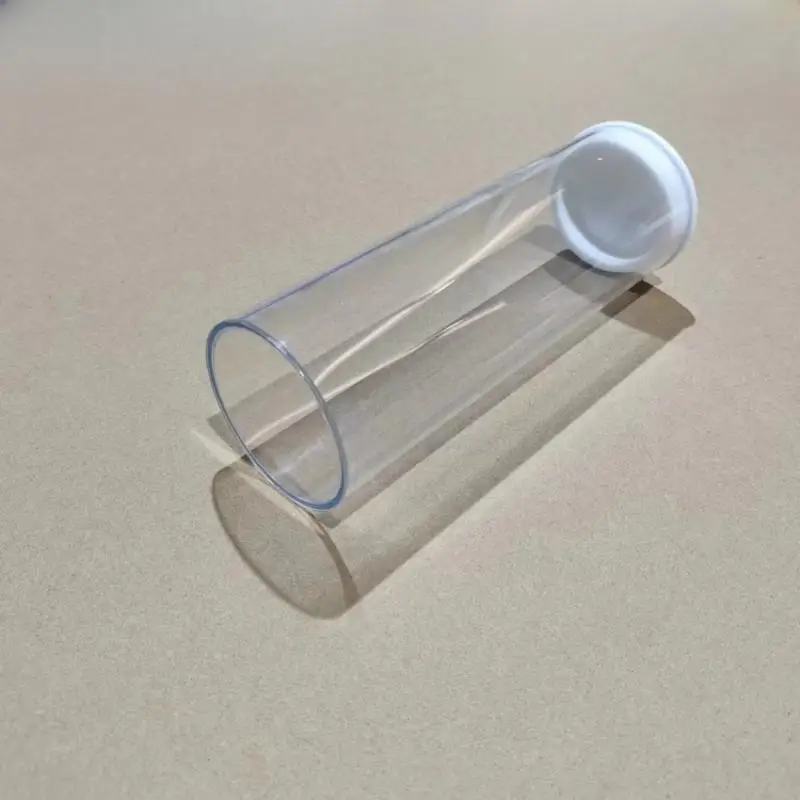 1 個 Naxilai 19.68 インチロング透明プラスチックチューブキャップ付き密封底 PC 収納チューブ硬質硬質水チューブ