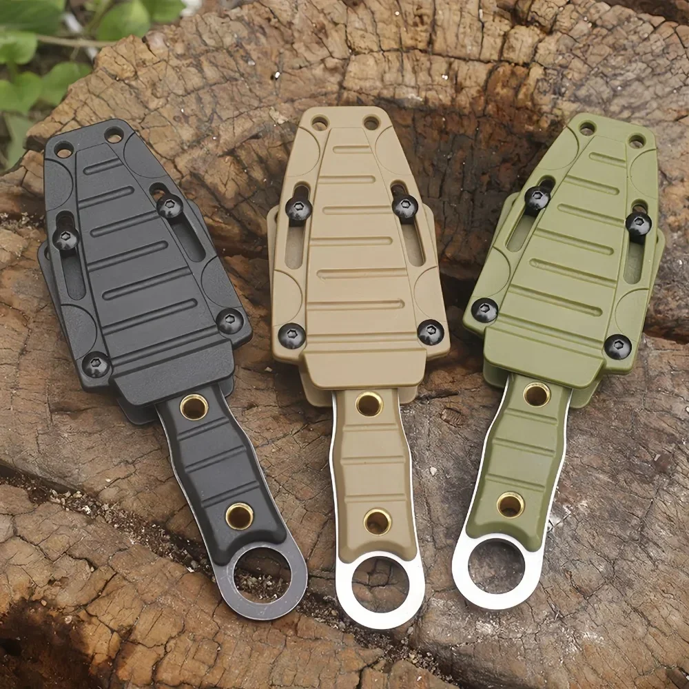 2024 New Camping Survival Tactical Small Straight Knife with K Sheath, Hiking, High Hardness, Portable Versatile Outdoor Knife