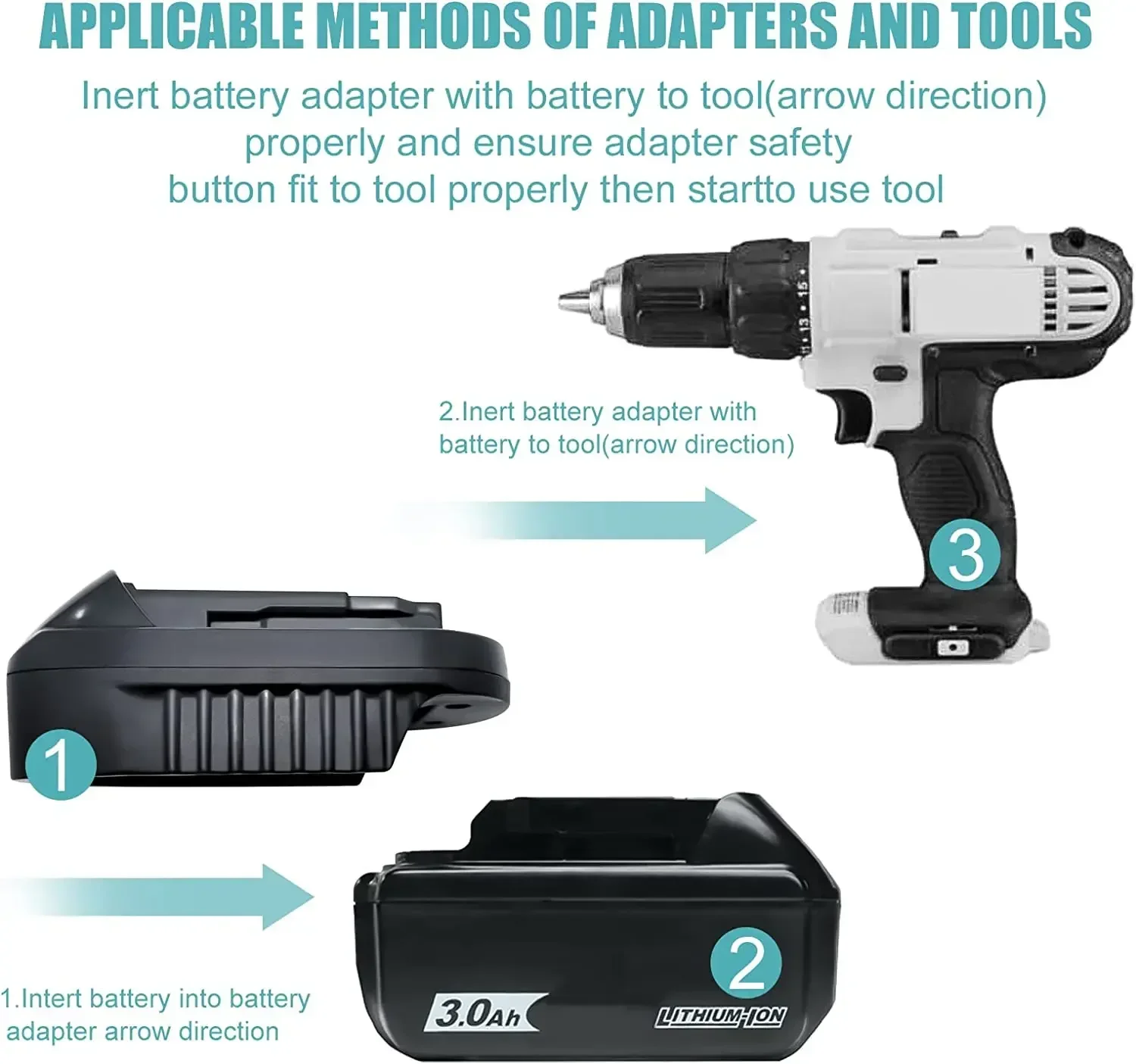 MT20DL Battery Adapter Convert for Makita 18V Li-ion Battery to for DeWalt 18V/20V Lithium-Ion Tool Battery Adapter