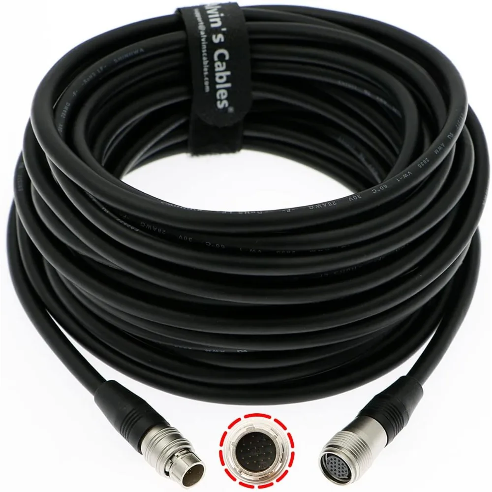 

Alvin’s Cables Hirose 20 Pin Male to Female Extension Cable for Canon CN-E18-80mm Lens to FPD-400D| ZSG-C10| ZSD-300D Controller