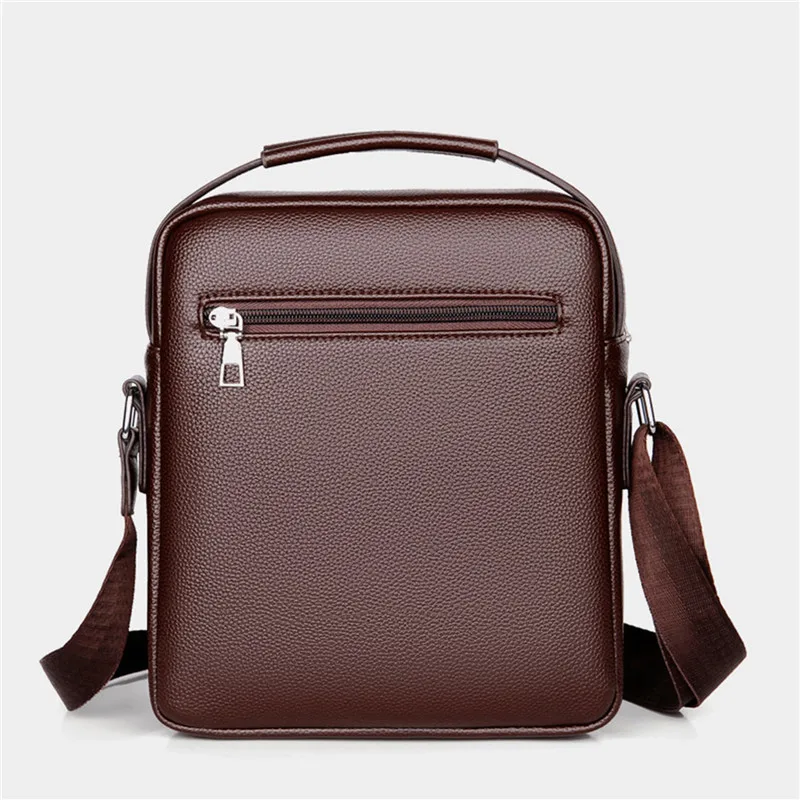 Sacos de ombro Crossbody vintage impermeáveis para homens, bolsas de grande capacidade, sacola de couro PU, sacos mensageiro homem