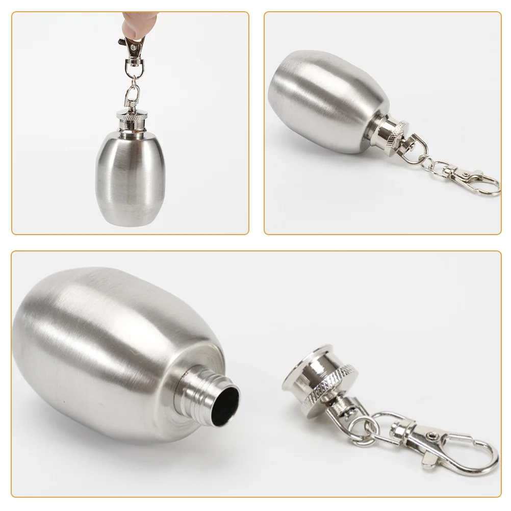

Маленькая портативная карманная фляжка-брелок из нержавеющей стали для кемпинга, держатель для вина, уличная бутылка вина