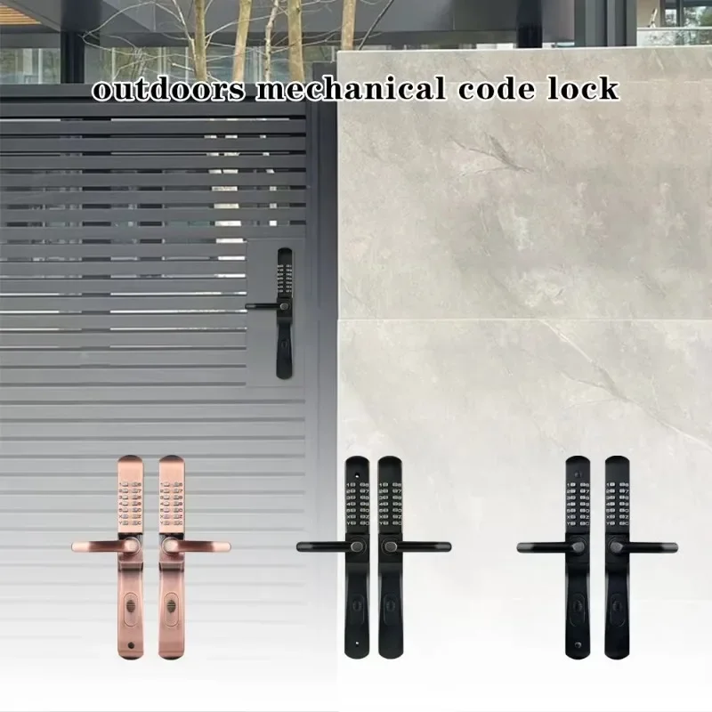 High Quality Zinc Alloy 14 Push Button Outdoor Waterproof Antifreeze Gate Lock Mechanical Password Lock