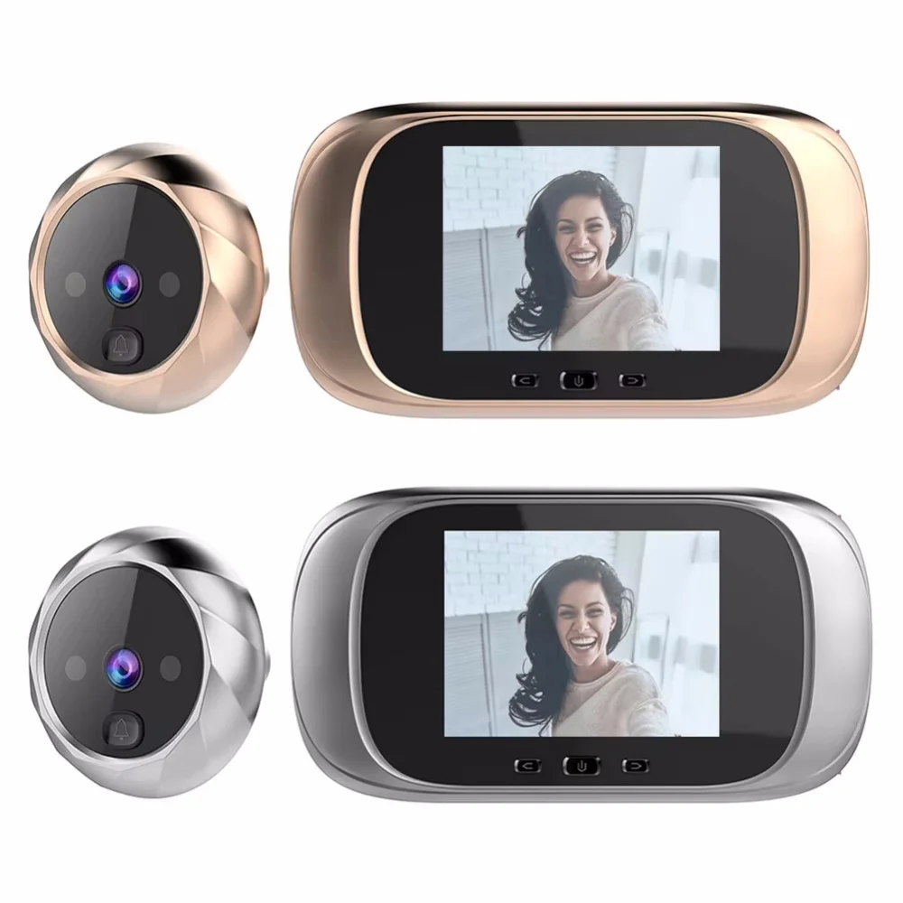 2.8 Inch Video Doorbell Peephole Camera 90 Degrees Doorbell Motion Detection Eye Digital LCD Door Monitoring Electronic Cat Eye