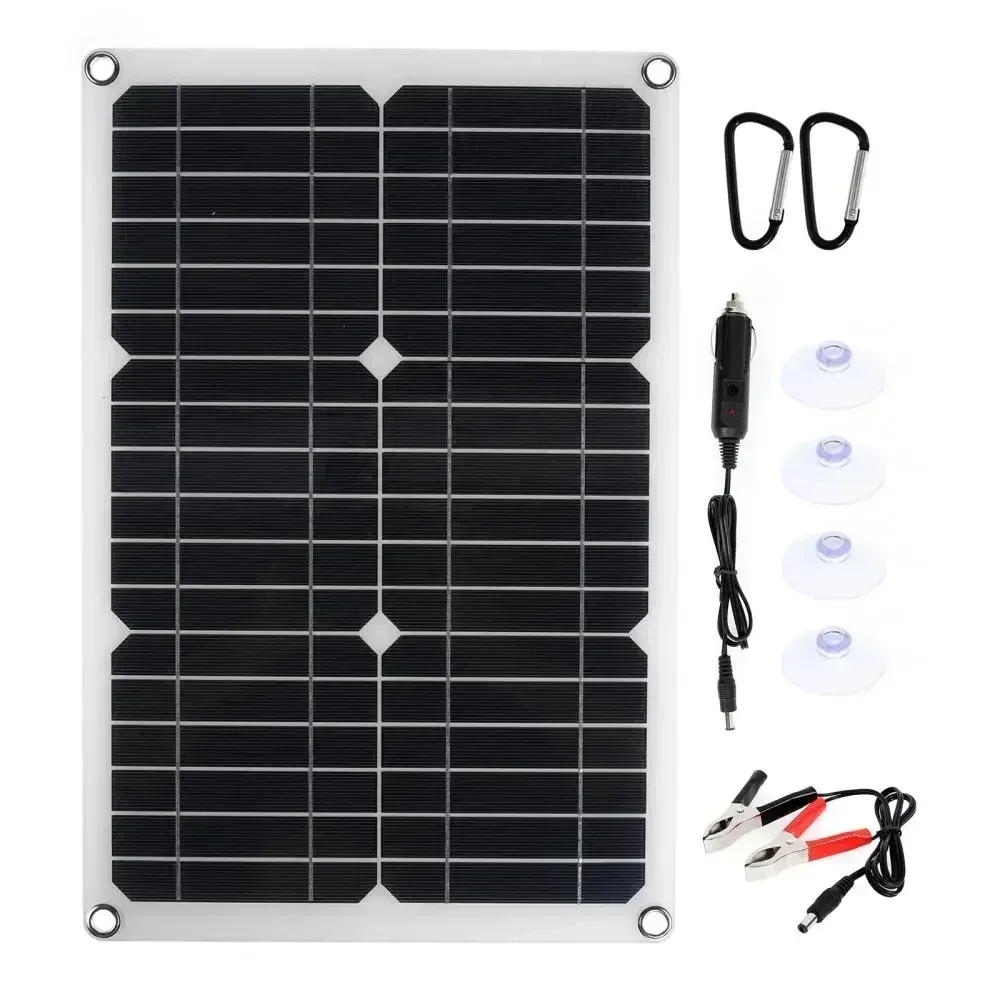 100W Solar Panel Kit Complete Dual 12V/5V DC USB Port With 60A Solar Controller Solar Cells for Car Yacht RV Battery Charger