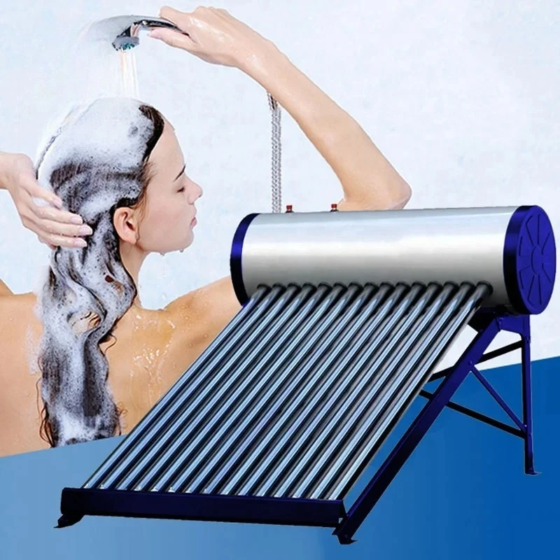 【الأكثر مبيعًا】 مبيعات ساخنة 15 أنبوبًا وسخانات مياه تعمل بالطاقة الشمسية عالية الجودة وغير قابلة للضغط من الفولاذ المقاوم للصدأ