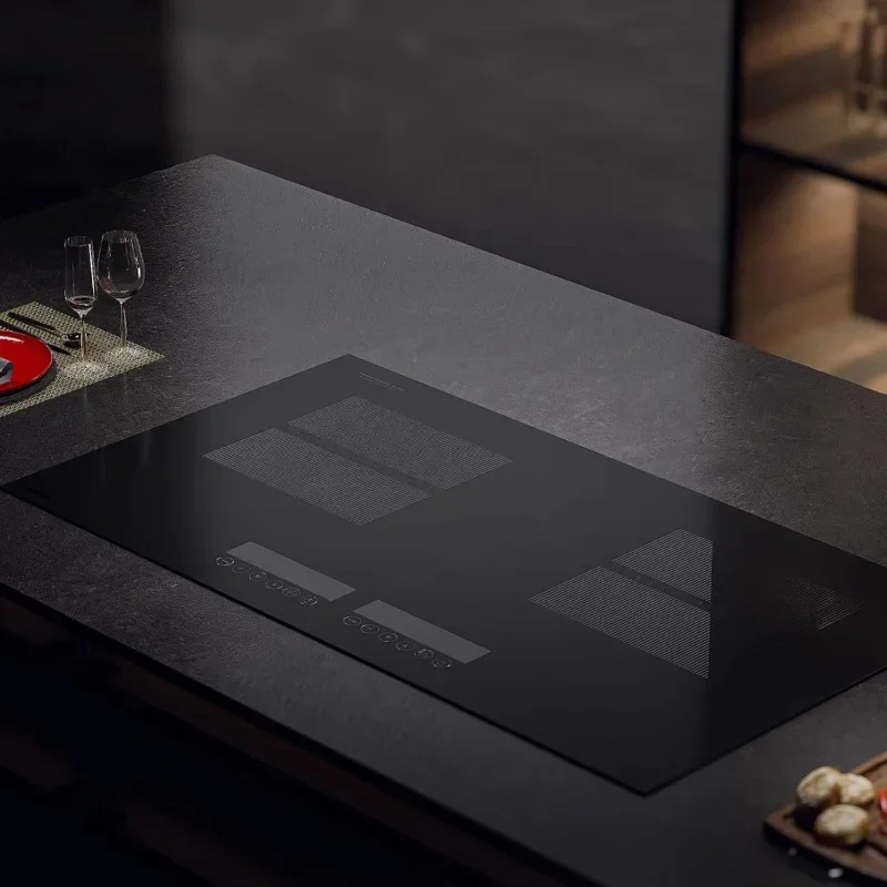 Cocina de Inducción Amka de 220V, placa de inducción con Control táctil de 735x435mm, potencia de fuego de 3400W, placas de inducción integradas, Cocina Dual