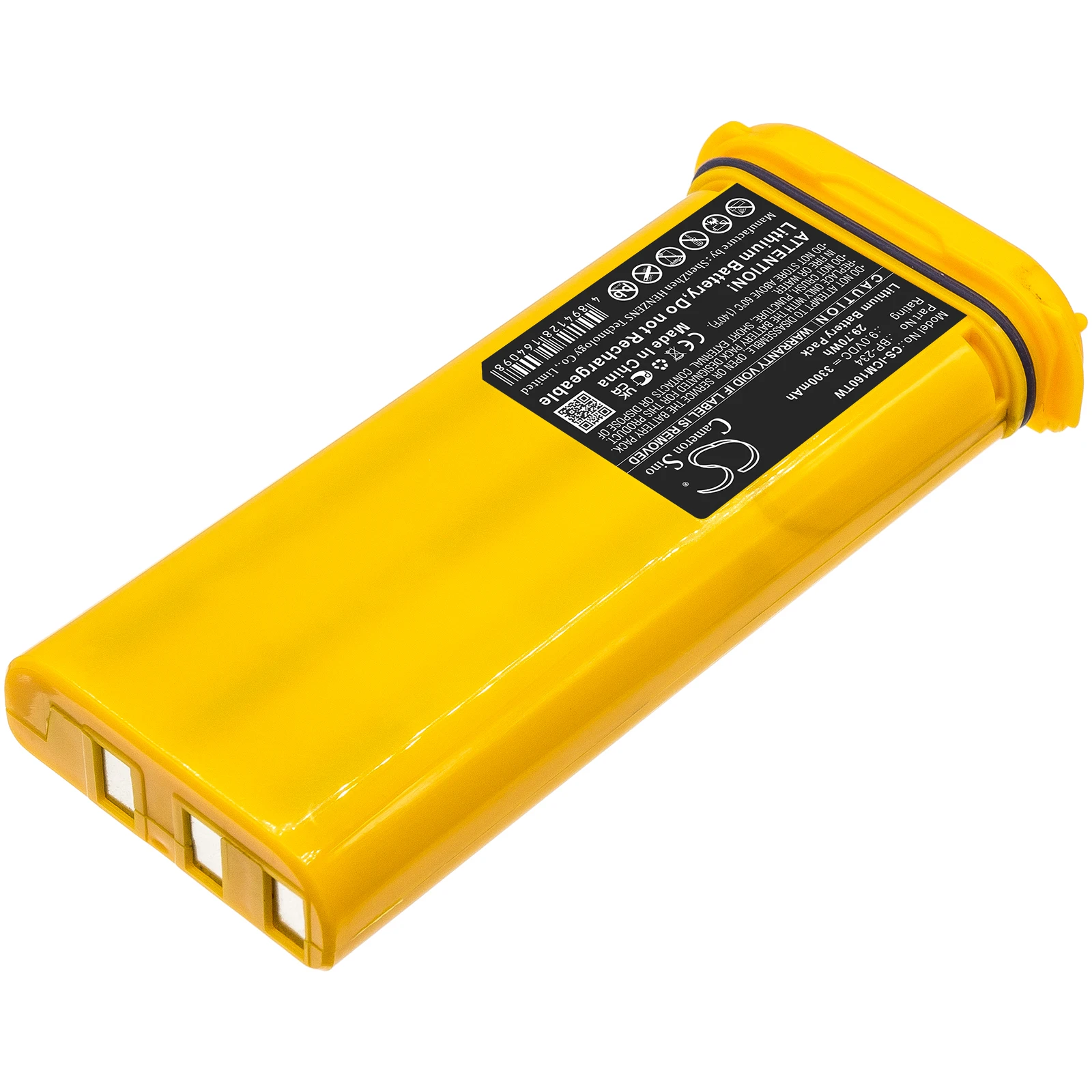 

9.0V 3300mAh CS-ICM160TW Two-Way Radio Lithium Battery BP-234 for Icom IC-GM1600, IC-GM1600K, IC-GM1600E, Do not rechargeable
