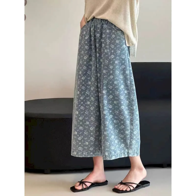 

Baggy Jeans Women Oversized Casual Loose A-line Denim Harem Pants Vintage Temperament Elastic Waisted Streetwear Women Clothing