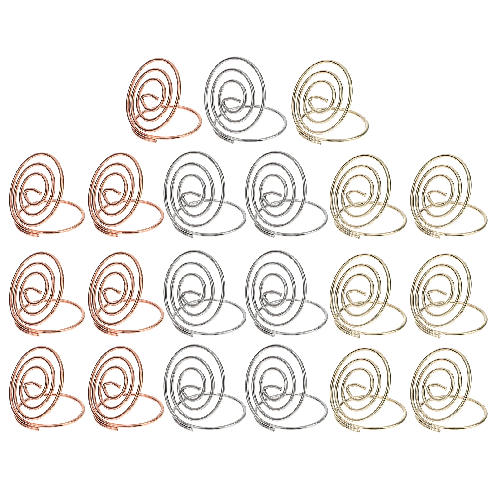 

21 Pcs Placement Card Clamp Holders Iron Round Shaped Office Table Place Card Holder For Anniversary Kitchen Table Number Photo