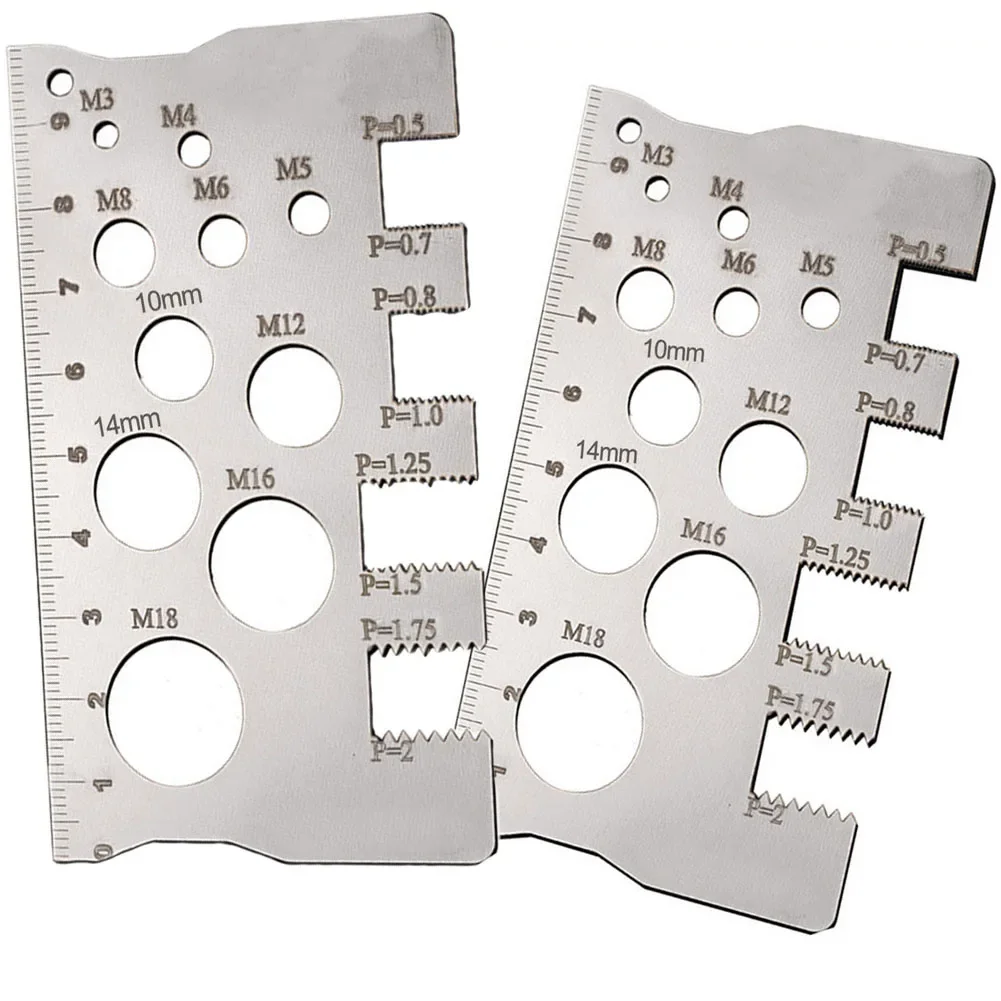 Schraube Gewinde Pitch Gauge Lineal Messwerkzeug Bolzen Mutter Metrisch Edelstahl Schraube Gewinde Pitch Gauge Maßband