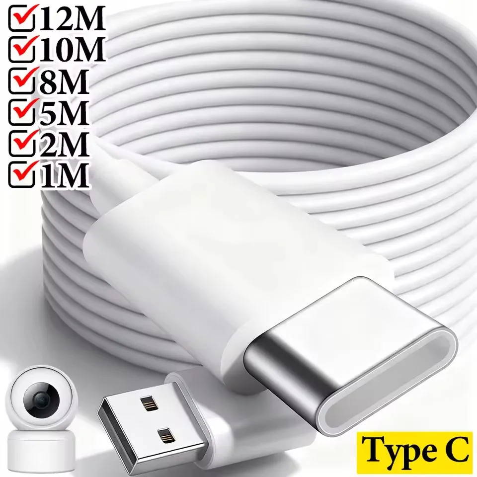 Extention Micro USB C Charging Cables Extra Long Type C Charger Data Wire Cord for Samsung Xiaomi Camera Laptop 10M/8M/5M/0.3M