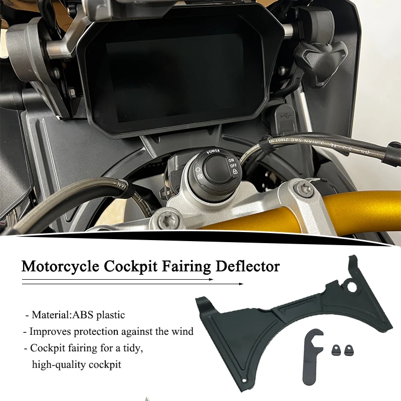 Carbon Black Cockpit Fairing Forkshield Updraft Deflector For BMW R1200GS R1200 GS ADV R1250GS Adventure R1250 GS 2013-2023