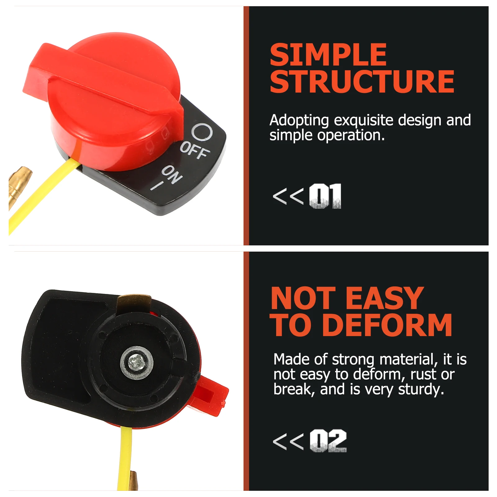 

6pcs Dual- Switch for Garden Tractor Pump Lawn Mower Compatible Engine Generators Parts Trowel Supplies Safe Operation