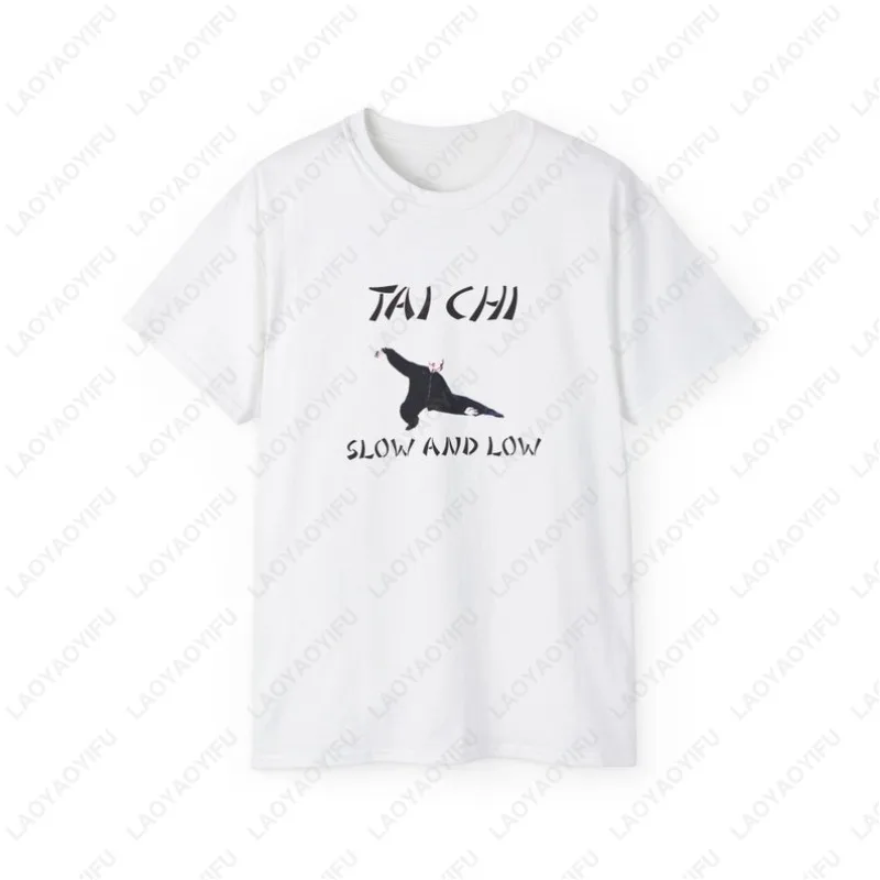 Tai Chi Men Women Cotton Regular Short Sleeve 