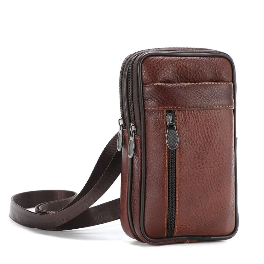 

Large Capacity Mobile Phone Pouch Holster Leather Waterproof Phone Belt Clip Holster Multifunctional Multi-layer