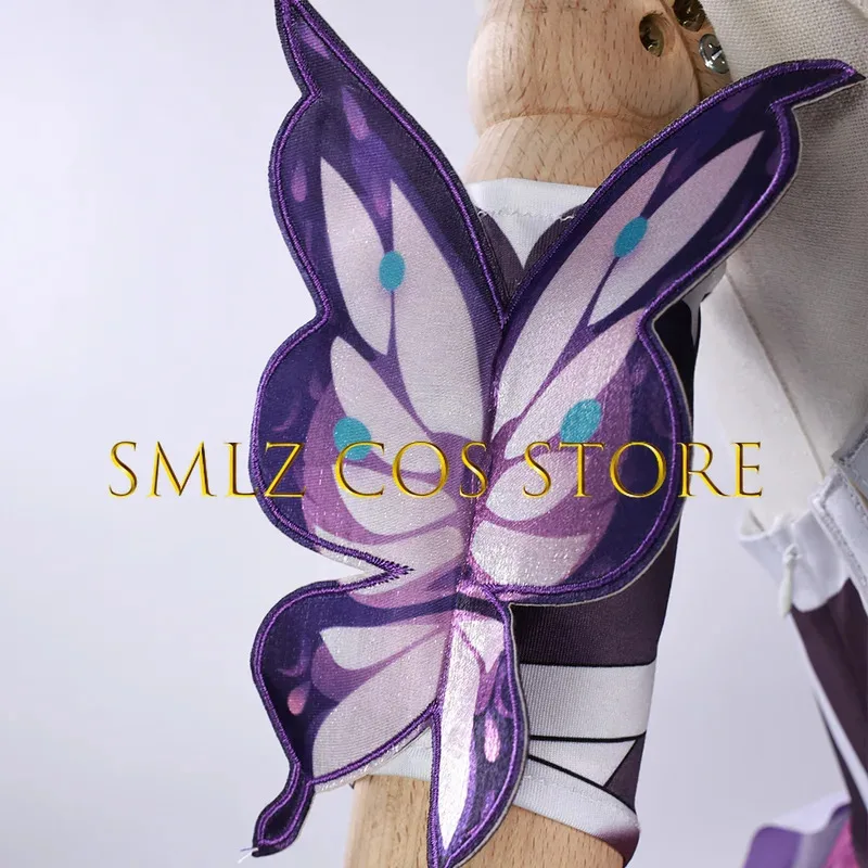 لعبة هونكاي ستار رايل كاستوريس أزياء تنكرية فستان أرجواني زي أغطية الرأس بدلة حفلة الهالوين للنساء فتاة كاستوريس الدعامة