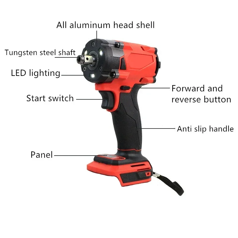 สว่านกระแทก obeng reparasi ไร้สาย kunci Pas listrik ไร้แปรงถ่านสำหรับแบตเตอรี่ Makita 18V