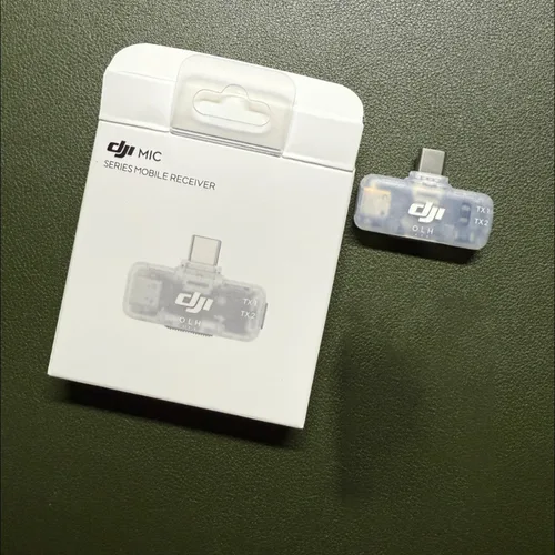 Receptor móvil para DJI Mic Series, versión de teléfono móvil, receptor para transmisor Mic Mini/Mic2/Mic3, accesorios de fotografía