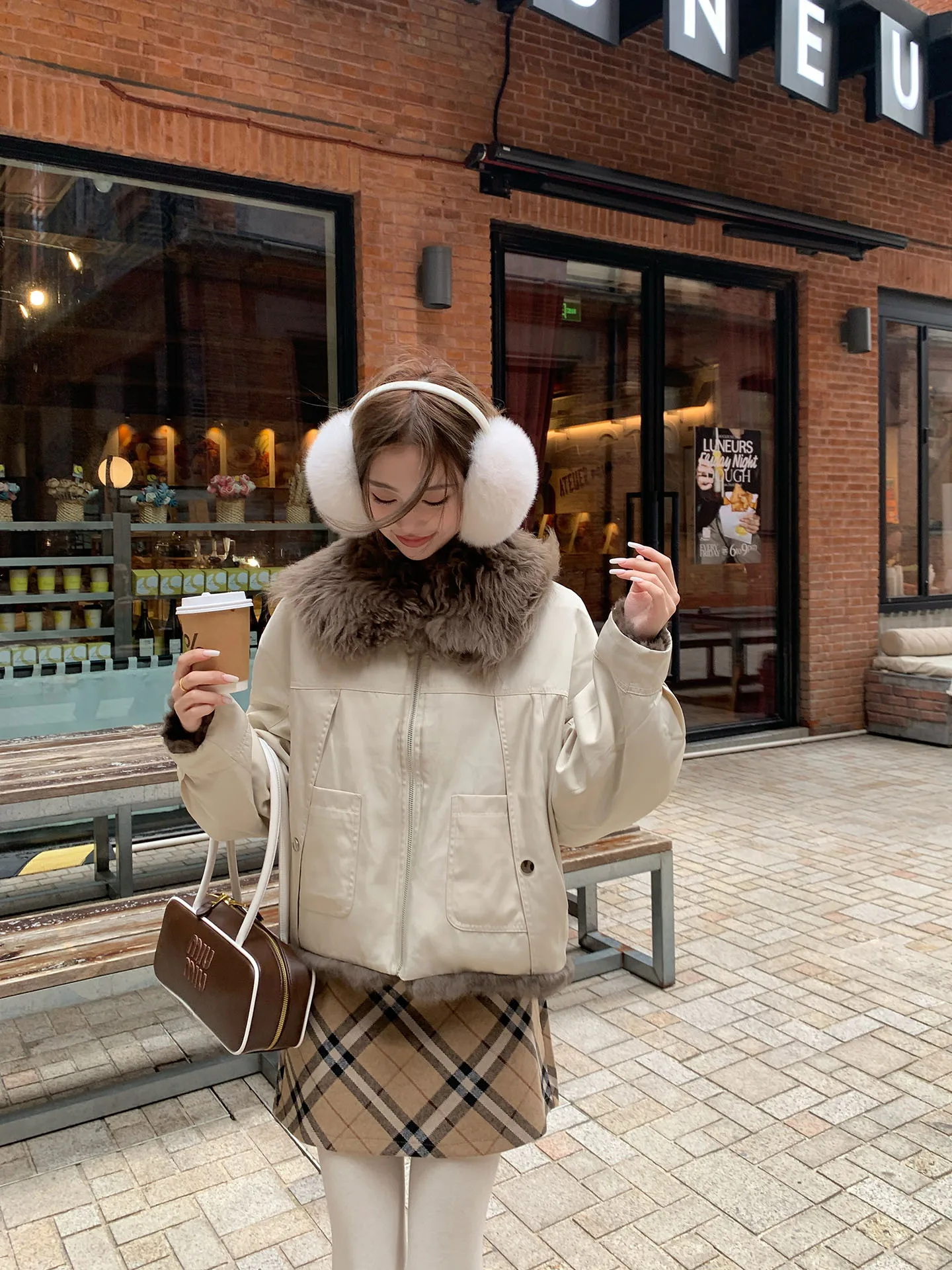 

GG Warm Core Du down Parka с меховым воротником 90% белого гусиного пуха Ветрозащитная теплая верхняя одежда Повседневная длинная застежка-молния S...