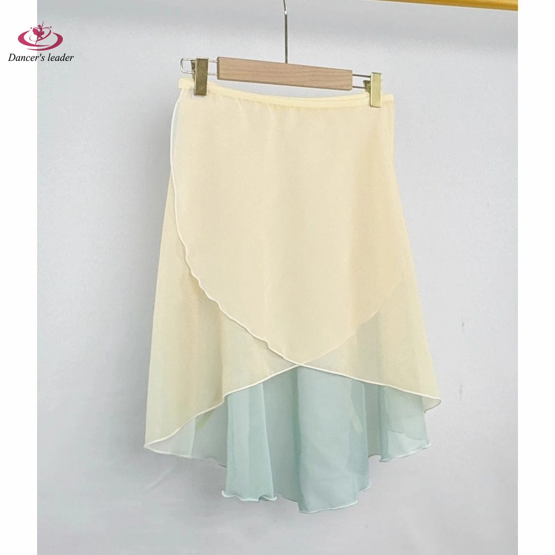 تنورة باليه قصيرة، تنورة رقص نسائية متدرجة باللون الأصفر والأخضر، تنورة ممارسة الجمباز، زي باليه للبالغين، تنورة غنائية #4